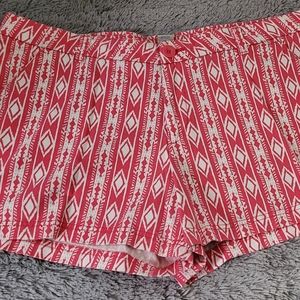 BCG pink/white print shorts  size 16